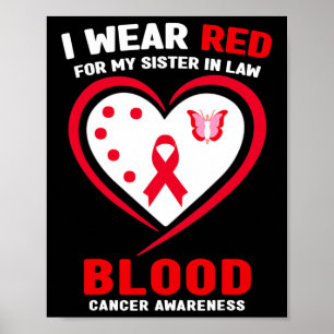 Poster Eu Uso Vermelho Pela Minha Cunhada Conscientização