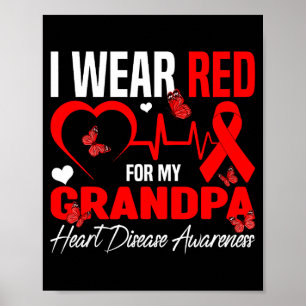 Poster Eu Uso Vermelho Pelo Meu Avô Conscientização sobre