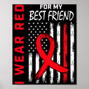 Poster Eu Uso Vermelho Pelo Meu Melhor Amigo Conscientiza