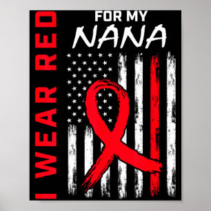 Poster Eu Uso Vermelho Pelo Meu Nana Conscientização sobr