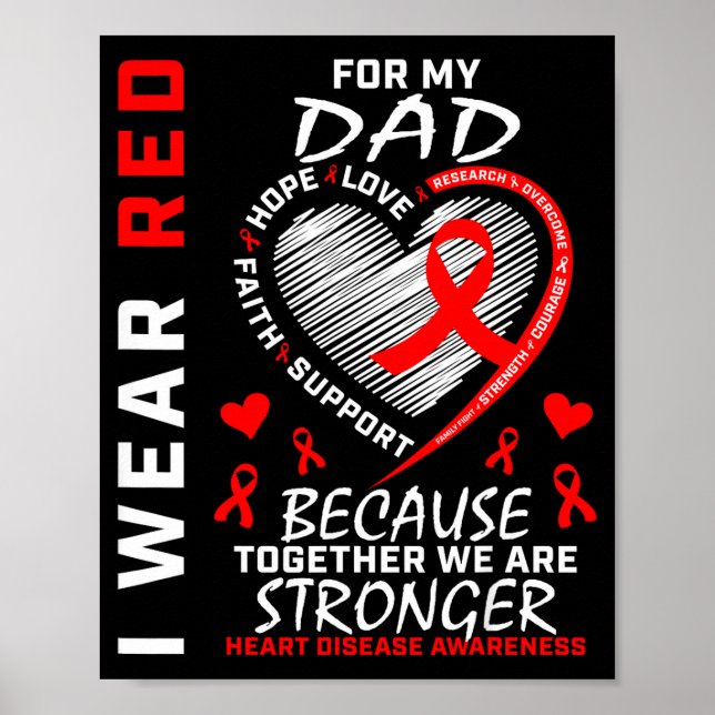 Poster Eu Uso Vermelho Pelo Meu Pai Produtos de Conscient (Frente)