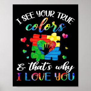 Poster Eu Vejo O Seu Verdadeiro Autismo Quebra-cabeça do