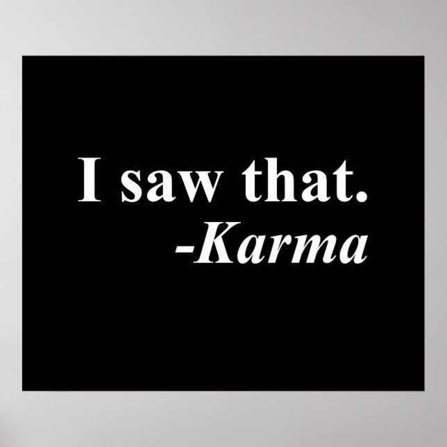 Poster Eu Vi Isso. - Karma (Frente)