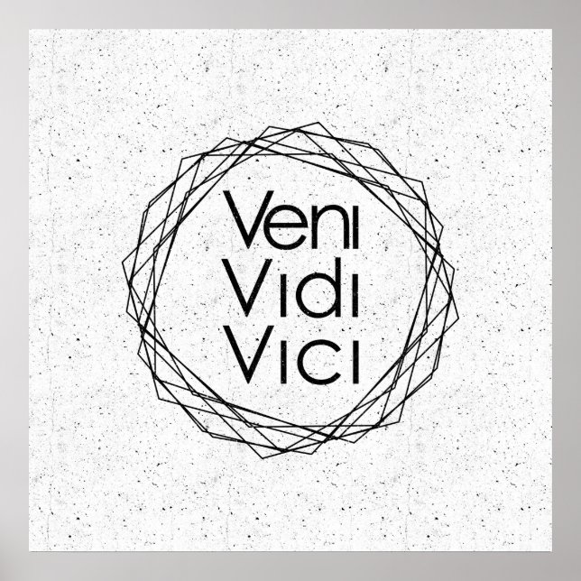 Póster Eu Vim, Eu Vi, Eu Conquistei "Veni, Vidi, Vici" (Frente)
