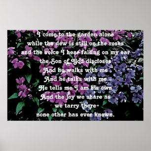 Poster Eu vim para o Garden Alone Floral