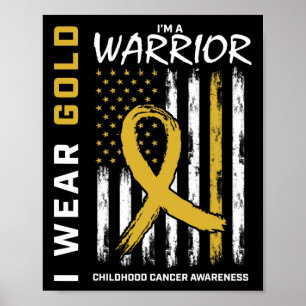 Poster Eu Visto a consciência Dourada do Cancer de Guerra