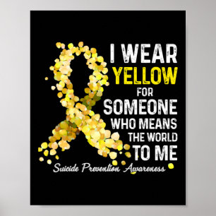Poster Eu Visto Amarelo Para Alguém Que Perca A Prevenção