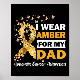 Poster Eu Visto Âmbar Para A Consciência Do Cancer Apêndi