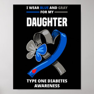 Poster Eu Visto Azul e Cinzas Para Minha Filha Tipo Um Di