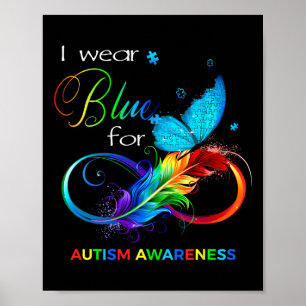 Poster Eu Visto Azul Para A Consciência Autista Mês Homen