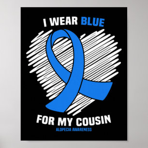 Poster Eu Visto Azul Para A Consciência Do Meu Primo