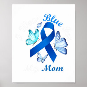 Poster Eu Visto Azul Para A Minha Mãe, A Diabetes Awarene