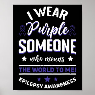 Poster Eu Visto Azul Para Alguém Significa A Epilepsia Mu