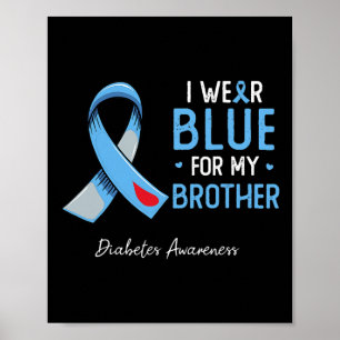 Poster Eu Visto Azul Para Meu Irmão, Mês De Consciência D