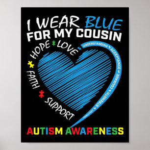 Poster Eu Visto Azul Para Meu Primo Quebra-cabeça de Cons