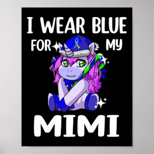 Poster Eu Visto Azul Para Meu Suporte De Sensibilização P