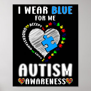 Poster Eu Visto Azul Para Mim Consciência Autista