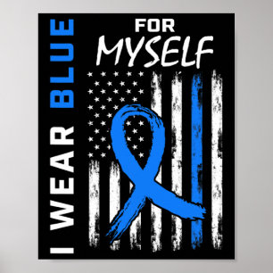 Poster Eu Visto Azul Para Mim Próprio Diabetes Consciênci