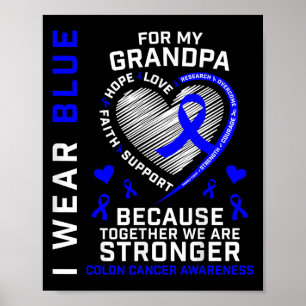 Poster Eu Visto Azul Para Minha Consciência Do Cancer Do