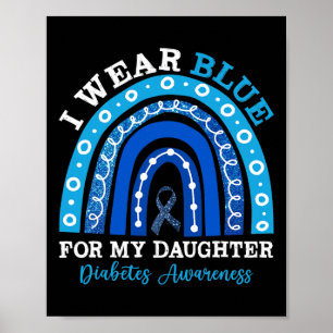 Poster Eu Visto Azul Para Minha Filha, Diabetes Tipo 1