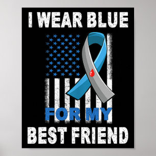 Poster Eu Visto Azul Para Minha Melhor Consciência Da Dia