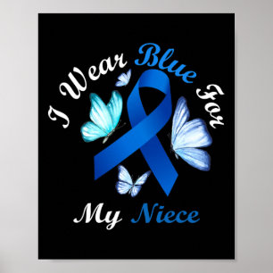 Poster Eu Visto Azul Para Minha Sobremesa De Borboleta Ni