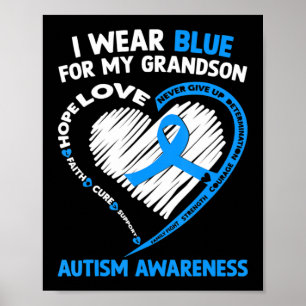 Poster Eu Visto Azul Para O Meu Avô Autismo Autismo Acons