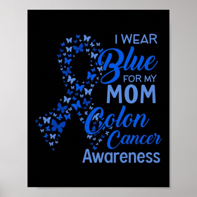 Poster Eu Visto Azul Para O Meu Comf De Consciência Do Ca (Frente)