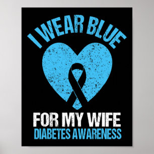 Poster Eu Visto Azul Para Os Homens De Consciência Da Dia