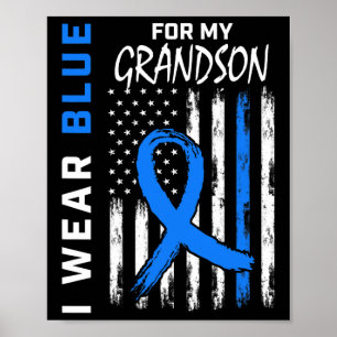 Poster Eu Visto Azul Para Sinalizador De Consciência Da D