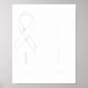 Poster Eu visto branco para a conscientização do câncer d