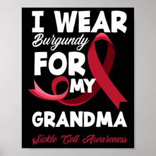 Poster Eu Visto Burgundy Para Minha Avó Célula Falsiforme