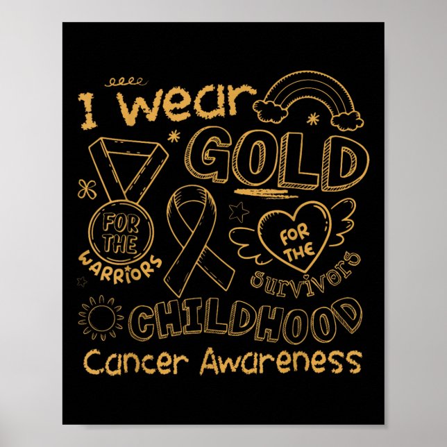 Poster Eu Visto Dourado Para A Ótima Consciência Do Cance (Frente)
