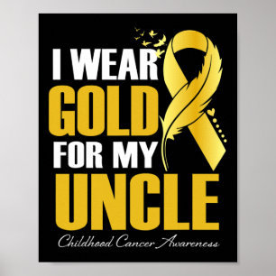 Poster Eu Visto Dourado Para Minha Cancer De Infância