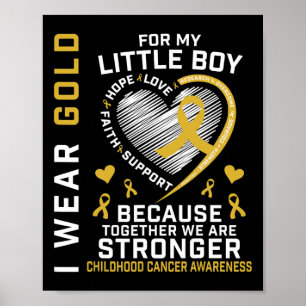 Poster Eu Visto Dourado Para O Meu Pequeno Filho Cancer D