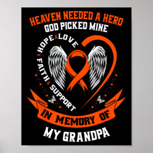 Poster Eu Visto Laranja Na Memória Do Meu Avô Leucemia Aw