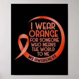 Poster Eu Visto Laranja Para Alguém Esclerose Múltipla