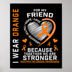 Poster Eu Visto Laranja Para Meu Amigo Esclerose Múltipla