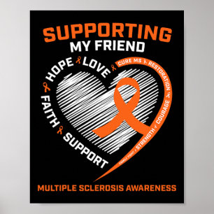 Poster Eu Visto Laranja Para Meu Amigo Esclerose Múltipla