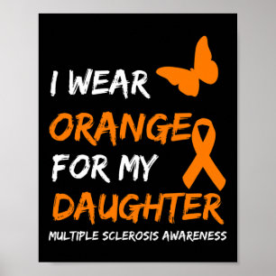 Poster Eu Visto Laranja Para Minha Filha Esclerose Múltip