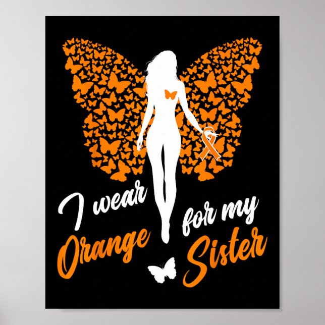 Poster Eu Visto Laranja Para Minha Irmã Sra. Leukemia Con (Frente)