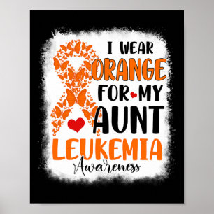 Poster Eu Visto Laranja Para Minha Tia Leucemia Mês De Co