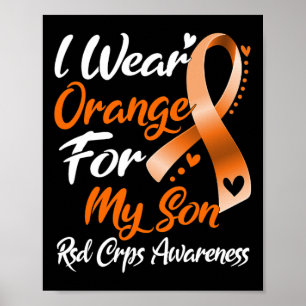 Poster Eu Visto Laranja Para O Meu Filho Sd Crps Consciên