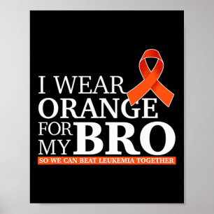 Poster Eu Visto Laranja Para O Meu Irmão Para Que Possamo