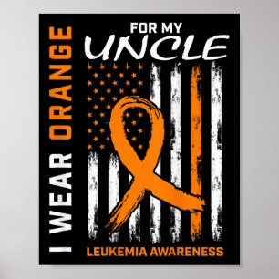 Poster Eu Visto Laranja Para O Meu Tio Leucemia Sensibili