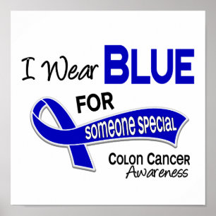 Poster Eu visto o azul para alguém o cancro do cólon 42