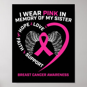 Poster Eu Visto Rosa Em Memória Da Minha Irmã Cancer Da M