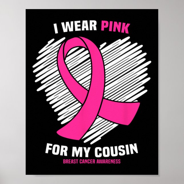 Poster Eu Visto Rosa Para A Consciência Do Cancer Da Minh (Frente)