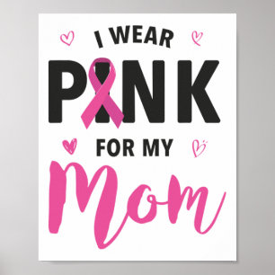 Poster Eu Visto Rosa Para A Consciência Do Cancer Da Minh