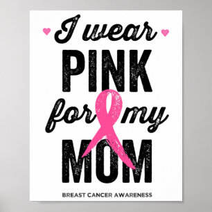 Poster Eu Visto Rosa Para A Consciência Do Cancer Da Minh